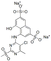 disodium 4-[[5-chloro-6-methyl-2-(methylsulphonyl)-4-pyrimidinyl]amino]-5-hydroxynaphthalene-2,7-disulphonate CAS#: 55329-60-7