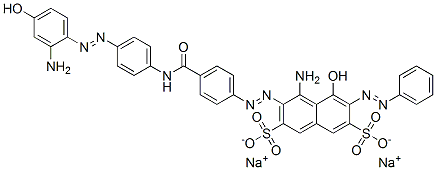 disodium 4-amino-3-[[4-[[[4-[(2-amino-4-hydroxyphenyl)azo]phenyl]amino]carbonyl]phenyl]azo]-5-hydroxy-6-(phenylazo)naphthalene-2,7-disulphonate CAS#: 43151-71-9