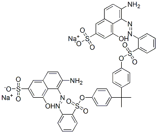 disodium 5,5'-[(1-methylethylidene)bis(4,1-phenyleneoxysulphonyl-2,1-phenyleneazo)]bis[6-amino-4-hydroxynaphthalene-2-sulphonate] CAS#: 52333-30-9
