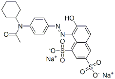 disodium 8-[[4-(acetylcyclohexylamino)phenyl]azo]-7-hydroxynaphthalene-1,3-disulphonate CAS#: 5863-95-6