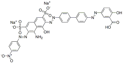 disodium hydrogen 5-[[4'-[[8-amino-1-hydroxy-7-[(4-nitrophenyl)azo]-3,6-disulphonato-2-naphthyl]azo][1,1'-biphenyl]-4-yl]azo]salicylate CAS#: 59620-58-5