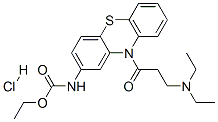 ethyl N-[10-(3-diethylaminopropanoyl)phenothiazin-2-yl]carbamate hydrochloride CAS#: 57530-40-2