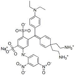 hydrogen [4-[4-(diethylamino)-5'-(2,4-dinitroanilino)-2',4'-disulphonatobenzhydrylidene]cyclohexa-2,5-dien-1-ylidene]diethylammonium, monosodium salt CAS#: 6416-29-1