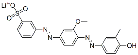 lithium 3-[[4-[(4-hydroxy-3-methylphenyl)azo]-3-methoxyphenyl]azo]benzenesulphonate CAS#: 51988-24-0