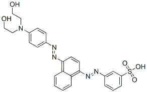 m-[[4-[[4-[bis(2-hydroxyethyl)amino]phenyl]azo]-1-naphthyl]azo]benzenesulphonic acid CAS#: 58764-34-4