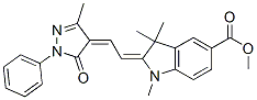 methyl 2-[(1,5-dihydro-3-methyl-5-oxo-1-phenyl-4H-pyrazol-4-ylidene)ethylidene]-1,3,3-trimethylindoline-5-carboxylate CAS#: 5718-26-3