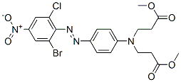 methyl N-[4-[(2-bromo-6-chloro-4-nitrophenyl)azo]phenyl]-N-(3-methoxy-3-oxopropyl)-beta-alaninate CAS#: 59709-38-5
