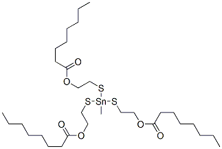 (methylstannylidyne)tris(thioethane-2,1-diyl) trioctanoate CAS#: 57813-62-4