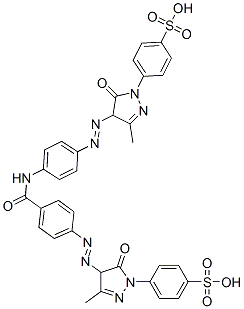 p-[4-[[4-[[4-[[4,5-dihydro-3-methyl-5-oxo-1-(4-sulphophenyl)-1H-pyrazol-4-yl]azo]benzoyl]amino]phenyl]azo]-4,5-dihydro-3-methyl-5-oxo-1H-pyrazol-1-yl]benzenesulphonic acid CAS#: 56670-26-9