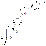 sodium 1-[[4-[3-(4-chlorophenyl)-4,5-dihydro-1H-pyrazol-1-yl]phenyl]sulphonyl]-2-methylpropane-2-sulphonate CAS#: 58370-37-9