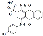 sodium 1-amino-9,10-dihydro-4-[(4-hydroxyphenyl)amino]-9,10-dioxoanthracene-2-sulphonate CAS#: 50314-37-9