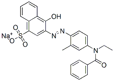 sodium 3-[[4-(benzoylethylamino)-2-methylphenyl]azo]-4-hydroxynaphthalene-1-sulphonate CAS#: 6245-59-6