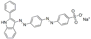 sodium 4-[[4-[(2-phenyl-1H-indol-3-yl)azo]phenyl]azo]benzenesulphonate CAS#: 50814-28-3