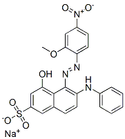 sodium 4-hydroxy-5-[(2-methoxy-4-nitrophenyl)azo]-6-(phenylamino)naphthalene-2-sulphonate CAS#: 6222-55-5