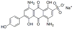sodium 4,8-diamino-9,10-dihydro-1,5-dihydroxy-6-(4-hydroxyphenyl)-9,10-dioxoanthracene-2-sulphonate CAS#: 55694-11-6