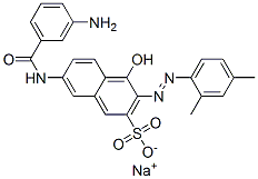 sodium 7-[(3-aminobenzoyl)amino]-3-[(2,4-dimethylphenyl)azo]-4-hydroxynaphthalene-2-sulphonate CAS#: 6369-36-4