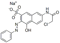 sodium 7-[(chloroacetyl)amino]-4-hydroxy-3-(phenylazo)naphthalene-2-sulphonate CAS#: 5572-43-0