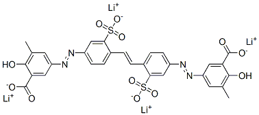tetralithium 5,5'-[vinylenebis[(3-sulphonato-4,1-phenylene)azo]]bis[3-methylsalicylate] CAS#: 53523-90-3