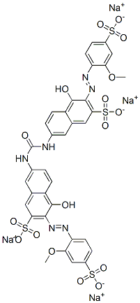 tetrasodium 7,7'-(carbonyldiimino)bis[4-hydroxy-3-[(2-methoxy-4-sulphonatophenyl)azo]naphthalene-2-sulphonate] CAS#: 56878-32-1