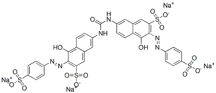 tetrasodium 7,7'-(carbonyldiimino)bis[4-hydroxy-3-[(4-sulphonatophenyl)azo]naphthalene-2-sulphonate] CAS#: 56878-33-2