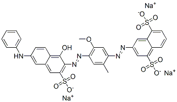 trisodium 3-[[4-[[6-(anilino)-1-hydroxy-3-sulphonato-2-naphthyl]azo]-5-methoxy-o-tolyl]azo]naphthalene-1,5-disulphonate CAS#: 6227-20-9