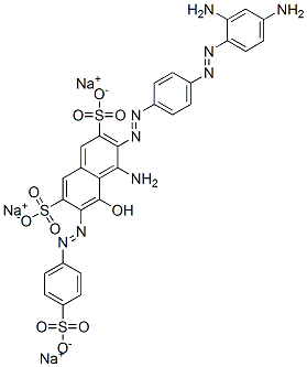 trisodium 4-amino-3-[[4-[(2,4-diaminophenyl)azo]phenyl]azo]-5-hydroxy-6-[(4-sulphonatophenyl)azo]naphthalene-2,7-disulphonate CAS#: 53050-46-7