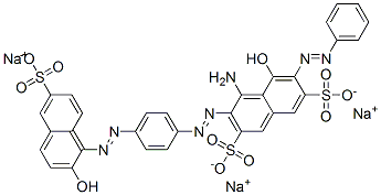 trisodium 4-amino-5-hydroxy-3-[[4-[(2-hydroxy-6-sulphonato-1-naphthyl)azo]phenyl]azo]-6-(phenylazo)naphthalene-2,7-disulphonate CAS#: 53554-24-8