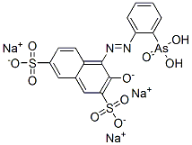 trisodium 4-[(o-arsonophenyl)azo]-3-oxidonaphthalene-2,7-disulphonate CAS#: 53669-45-7
