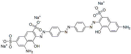 trisodium 5-amino-3-[[4-[[4-[(6-amino-1-hydroxy-3-sulphonato-2-naphthyl)azo]phenyl]azo]phenyl]azo]-4-hydroxynaphthalene-2,7-disulphonate CAS#: 52469-76-8