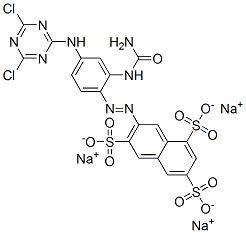 trisodium 7-[2-[(aminocarbonyl)amino]-4-[(4,6-dichloro-1,3,5-triazin-2-yl)amino]phenyl]azo]naphthalene-1,3,6-trisulphonate CAS#: 57359-00-9