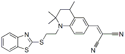[[1-[2-(2-benzothiazolylthio)ethyl]-1,2,3,4-tetrahydro-2,2,4-trimethylquinolin-6-yl]methylene]malononitrile CAS#: 65208-30-2