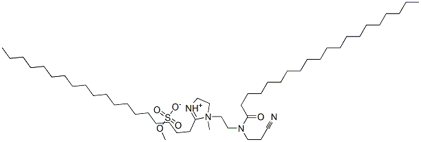 1-[2-[(2-cyanoethyl)(1-oxoicosyl)amino]ethyl]-4,5-dihydro-1-methyl-2-nonadecyl-1H-imidazolium methyl sulphate CAS#: 67874-10-6