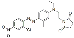 1-[2-[[4-[(2-chloro-4-nitrophenyl)azo]-m-tolyl]ethylamino]ethyl]pyrrolidine-2,5-dione CAS#: 65208-23-3