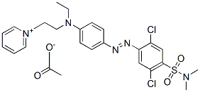 1-[2-[[4-[[2,5-dichloro-4-[(dimethylamino)sulphonyl]phenyl]azo]phenyl]ethylamino]ethyl]pyridinium acetate CAS#: 68929-03-3