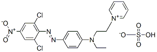 1-[2-[[4-[(2,6-dichloro-4-nitrophenyl)azo]phenyl]ethylamino]ethyl]pyridinium hydrogen sulphate CAS#: 64086-81-3