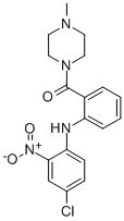 1-[2-[(4-CHLORO-2-NITROPHENYL)AMINO]BENZOYL]-4-METHYL-PIPERAZINE CAS#: 65514-72-9