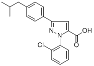 1-(2-CHLOROPHENYL)-3-(4-ISOBUTYLPHENYL)-1H-PYRAZOLE-5-CARBOXYLIC ACID CAS#: 618103-02-9