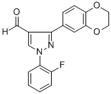 1-(2-FLUOROPHENYL)-3-(2,3-DIHYDROBENZO[B][1,4]DIOXIN-6-YL)-1H-PYRAZOLE-4-CARBALDEHYDE CAS#: 618101-80-7
