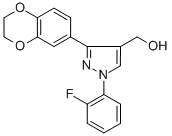 (1-(2-FLUOROPHENYL)-3-(2,3-DIHYDROBENZO[B][1,4]DIOXIN-7-YL)-1H-PYRAZOL-4-YL)METHANOL CAS#: 618383-43-0