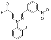 1-(2-FLUOROPHENYL)-3-(3-NITROPHENYL)-1H-PYRAZOLE-4-CARBALDEHYDE CAS#: 618101-77-2