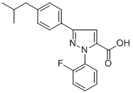 1-(2-FLUOROPHENYL)-3-(4-ISOBUTYLPHENYL)-1H-PYRAZOLE-5-CARBOXYLIC ACID CAS#: 618103-04-1