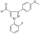 1-(2-FLUOROPHENYL)-3-(4-METHOXYPHENYL)-1H-PYRAZOLE-4-CARBALDEHYDE CAS#: 618098-72-9