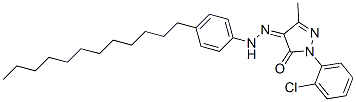 1-(2-chlorophenyl)-3-methyl-1H-pyrazole-4,5-dione 4-[(4-dodecylphenyl)hydrazone] CAS#: 68239-62-3
