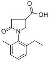 1-(2-ethyl-6-methylphenyl)-5-oxopyrrolidine-3-carboxylic acid CAS#: 63674-54-4