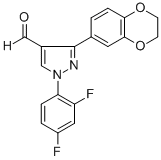 1-(2,4-DIFLUOROPHENYL)-3-(2,3-DIHYDROBENZO[B][1,4]DIOXIN-6-YL)-1H-PYRAZOLE-4-CARBALDEHYDE CAS#: 618101-85-2