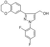 (1-(2,4-DIFLUOROPHENYL)-3-(2,3-DIHYDROBENZO[B][1,4]DIOXIN-7-YL)-1H-PYRAZOL-4-YL)METHANOL CAS#: 618441-77-3
