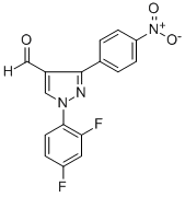 1-(2,4-DIFLUOROPHENYL)-3-(4-NITROPHENYL)-1H-PYRAZOLE-4-CARBALDEHYDE CAS#: 618101-83-0
