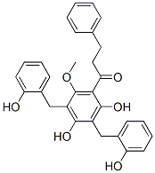 1-[2,4-Dihydroxy-3,5-bis[(2-hydroxyphenyl)methyl]-6-methoxyphenyl]-3-phenyl-1-propanone CAS#: 61463-04-5
