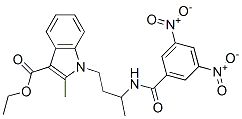 1-[3-(3,5-Dinitrobenzoylamino)butyl]-2-methyl-1H-indole-3-carboxylic acid ethyl ester CAS#: 69924-48-7