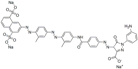 1-(3-Aminophenyl)-4,5-dihydro-4-[[4-[[3-methyl-4-[[3-methyl-4-[[4,8-bis(sodiosulfo)-2-naphthalenyl]azo]phenyl]azo]phenyl]aminocarbonyl]phenyl]azo]-5-oxo-1H-pyrazole-3-carboxylic acid sodium salt CAS#: 6428-24-6